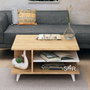 Hanah Home Mesa de Centro Skull Roble y Blanco